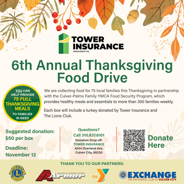 Team Tower’s 6th Annual Thanksgiving Drive