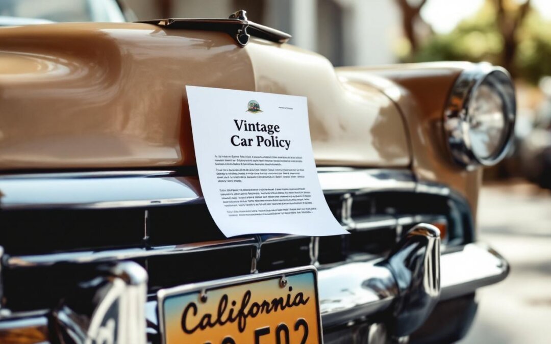 Vintage car policy California: Protecting Your Timeless Vehicle With Care